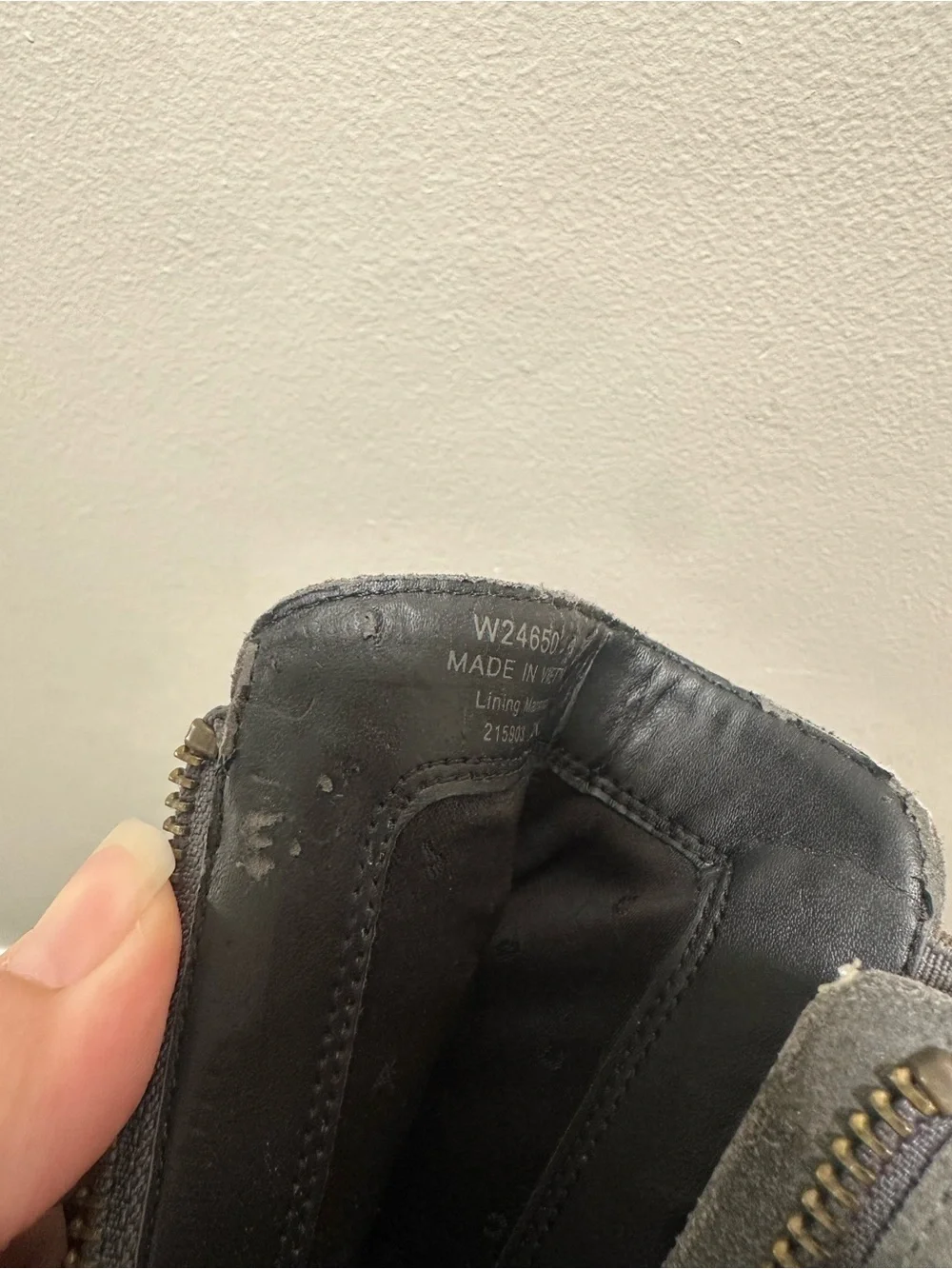 Cole Haan Grand 360 Gray Faux Suede Ankle Boots Size 8B Side Zip Booties